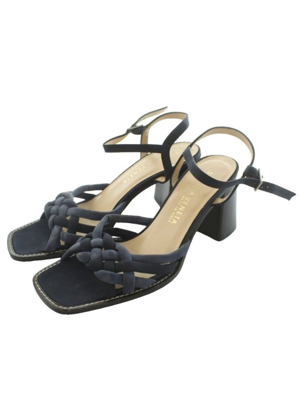 Bottega Veneta Sandals Intrecciato Chunky Heel Black SS 35.5